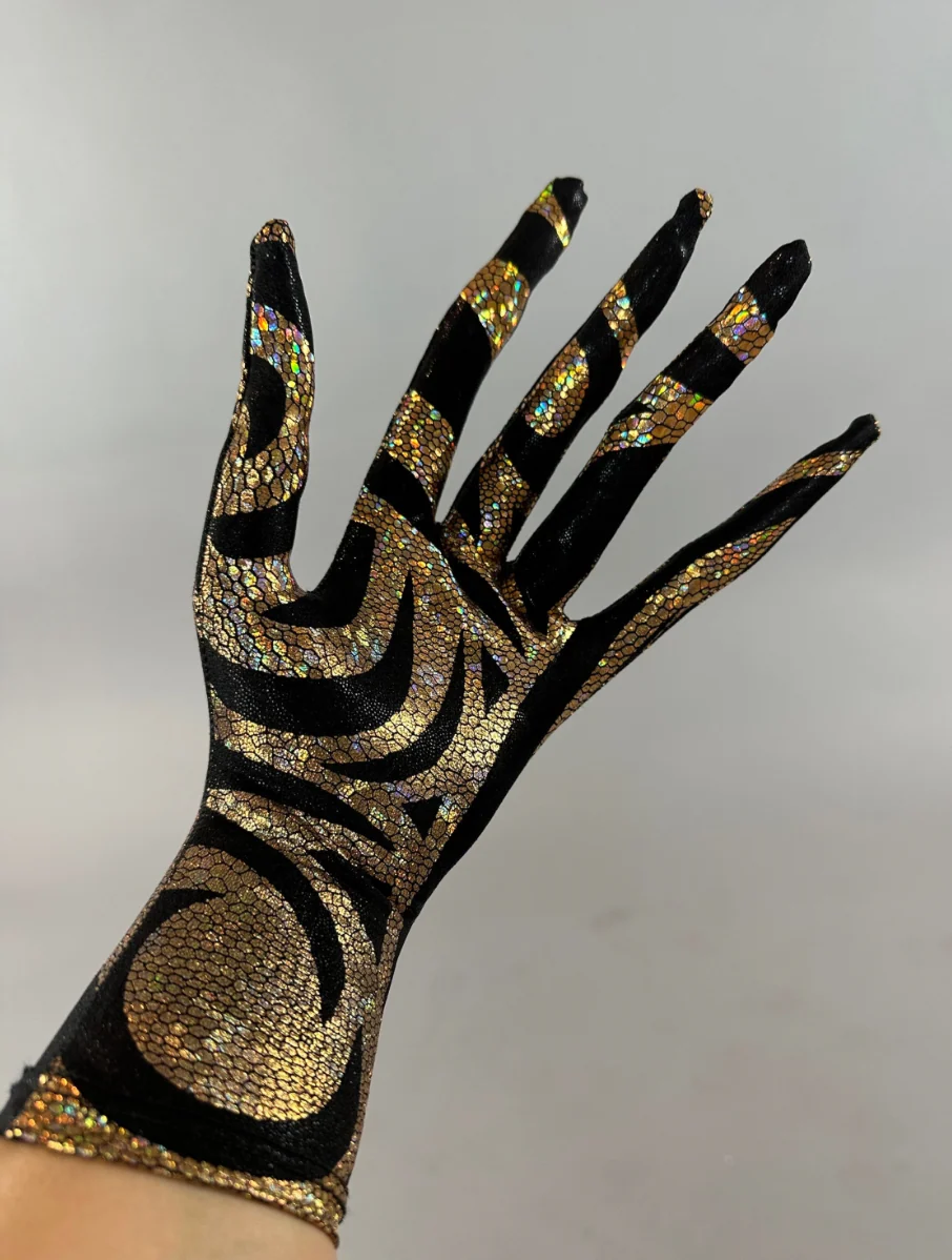 Alien Full Body Costume Set, Turtleneck Catsuit, Spiked Accessories, Open-Eye Headpiece - Image 8