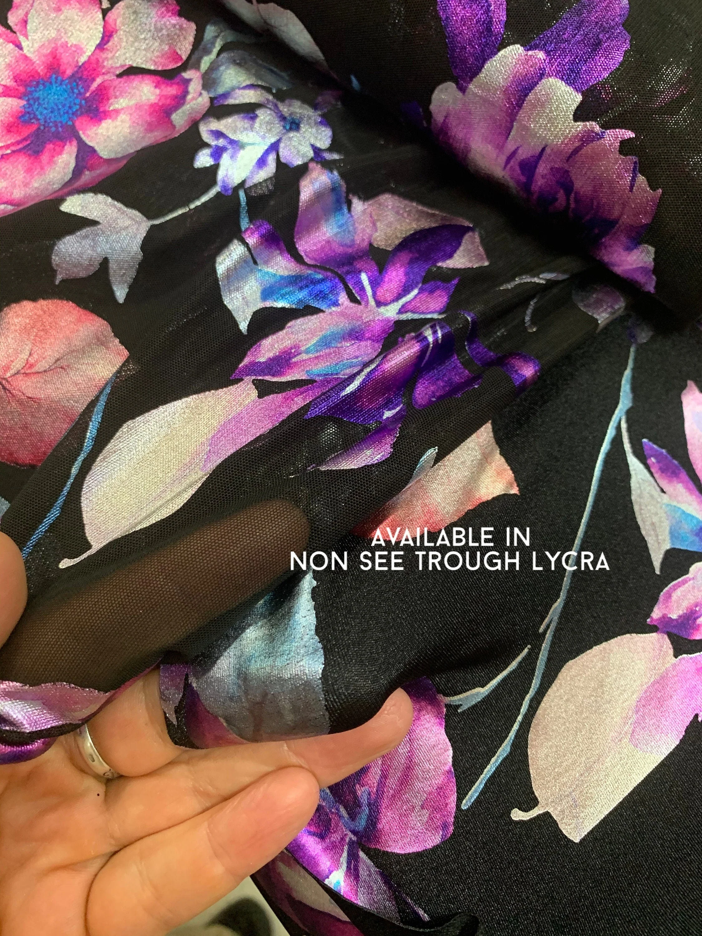 Night Bloom Floral Sheer Black Catsuit, Sheer Bodysuit, Turtleneck, Full Sleeves - Image 10