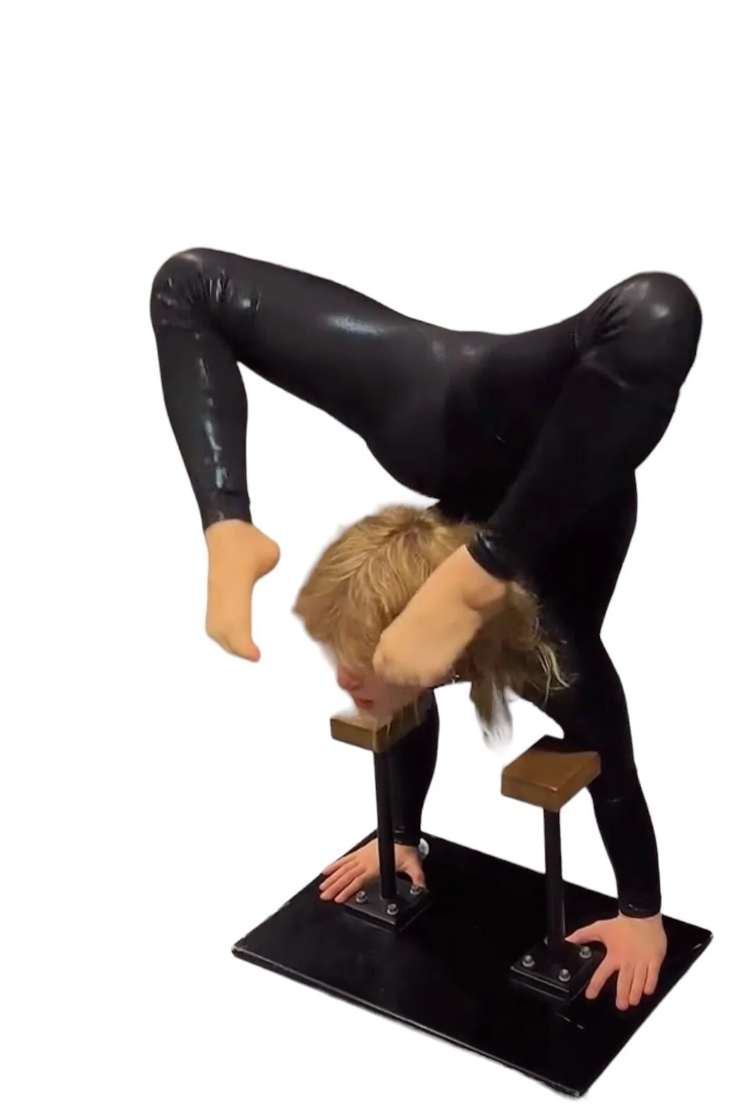 Shiny Black Catsuit, Like Latex Bodysuit, Like PVC Fetish Clothing, Full Sleeves, Turtleneck - Image 11