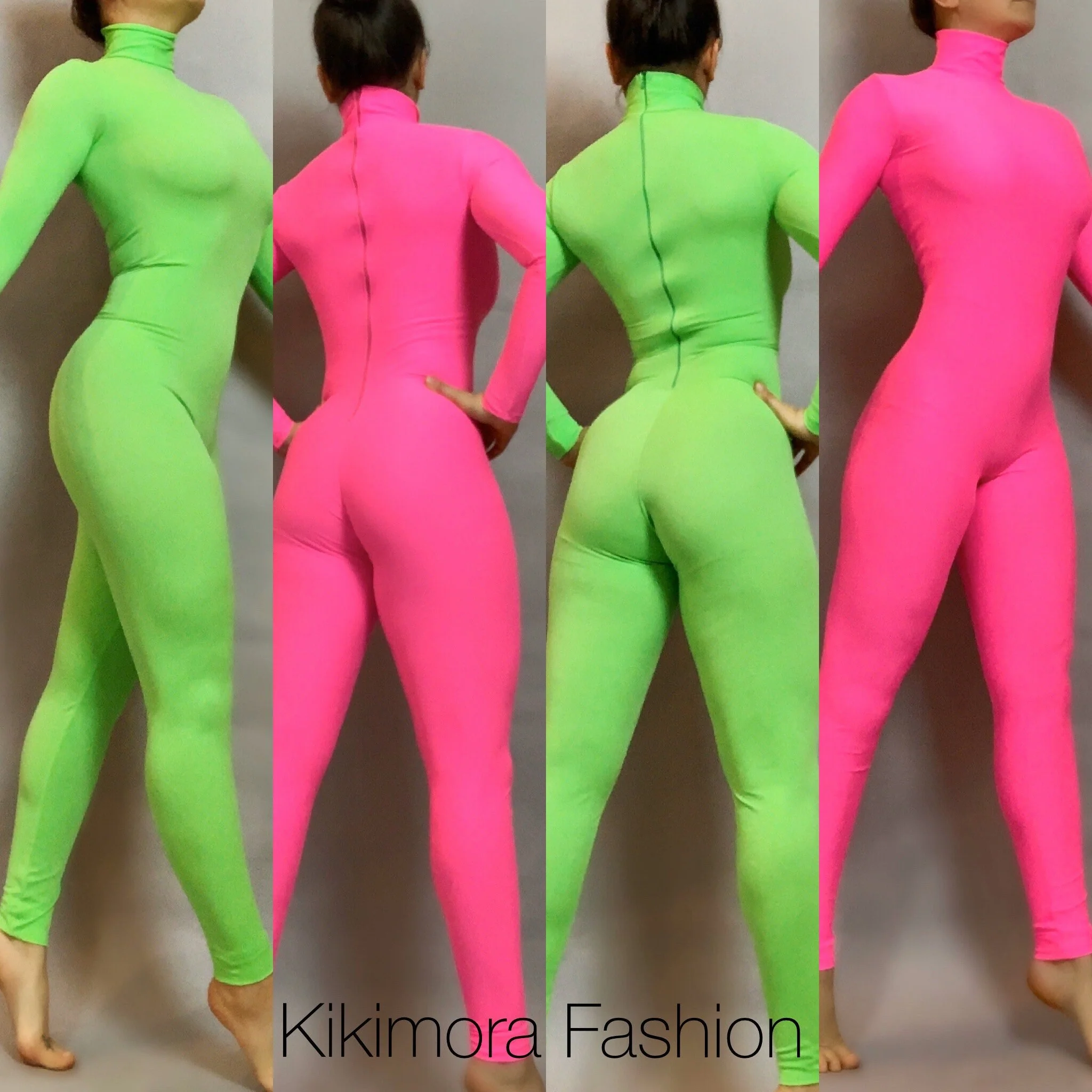 Neon Spandex Catsuit, Custom Dance Bodysuit, Contortion Jumpsuit, Activewear Unitard, Full Body Jumpsuit - Image 6