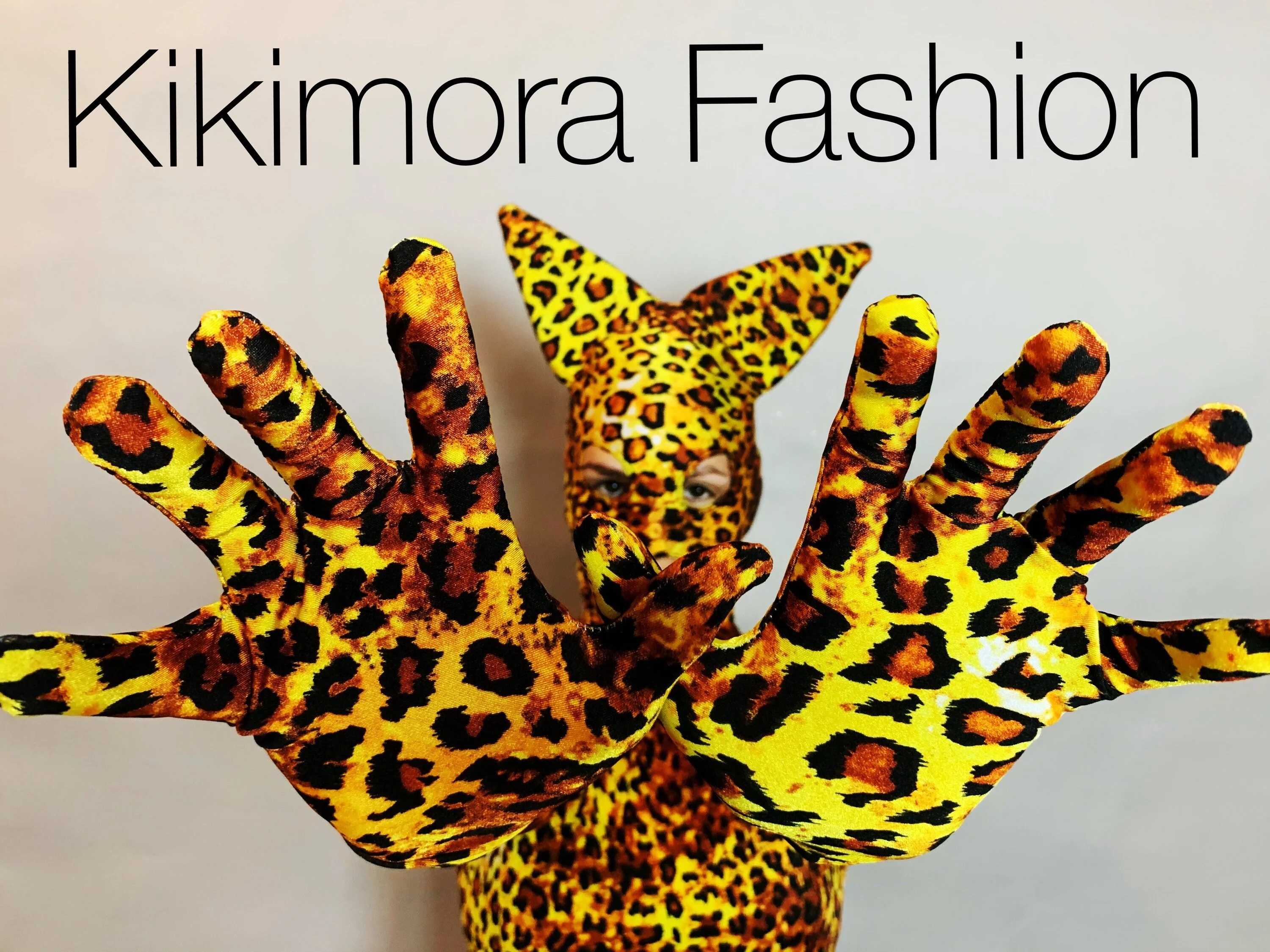Cheetah Print Full Body Costume, Includes Headpiece with Cat Ears, Gloves, Socks - Image 2