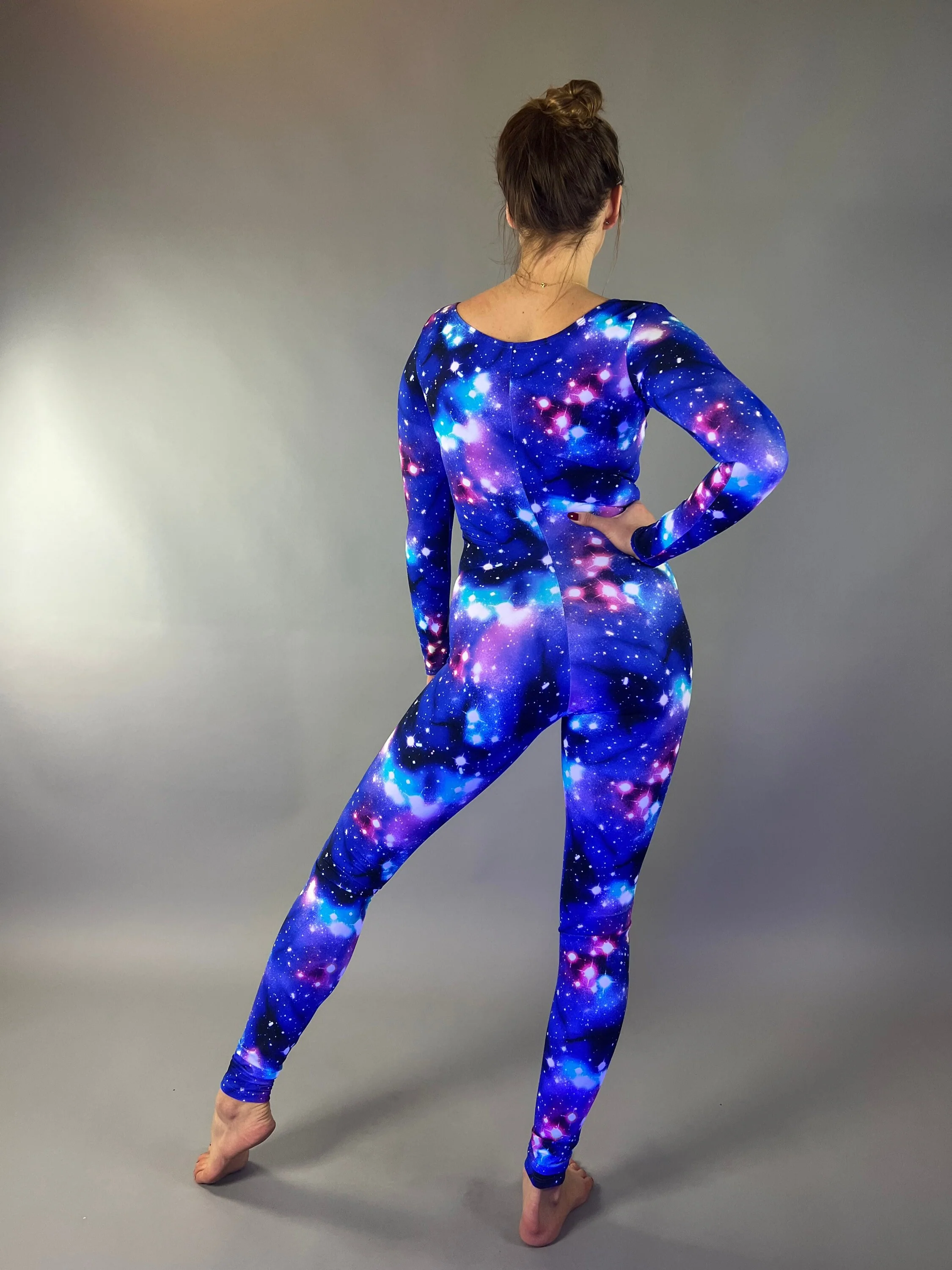 Galaxy Print Cosmos Bodysuit, Spandex Catsuit for Men and Women - Image 5