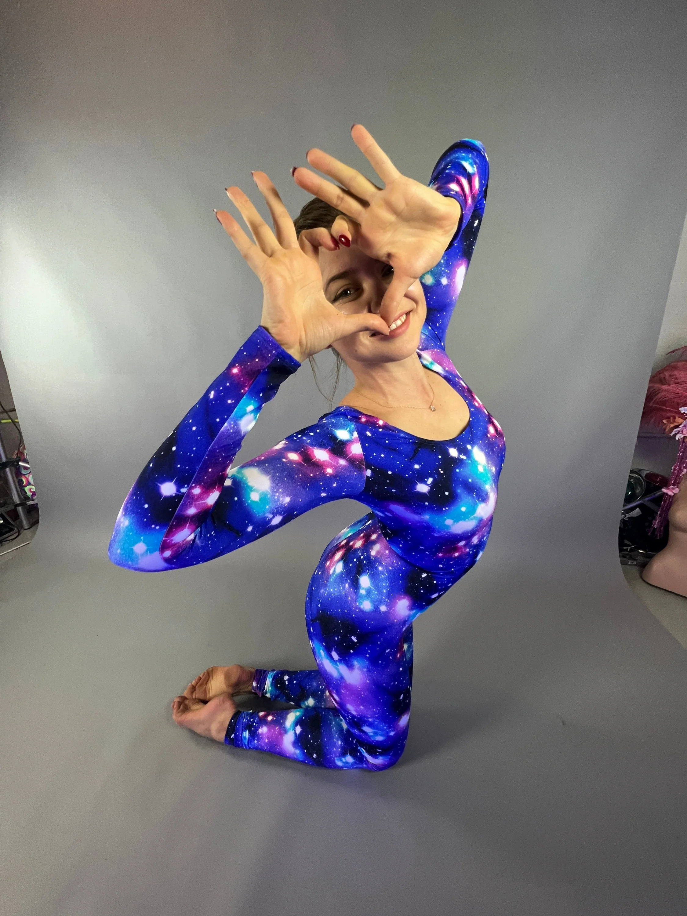Galaxy Print Cosmos Bodysuit, Spandex Catsuit for Men and Women - Image 7