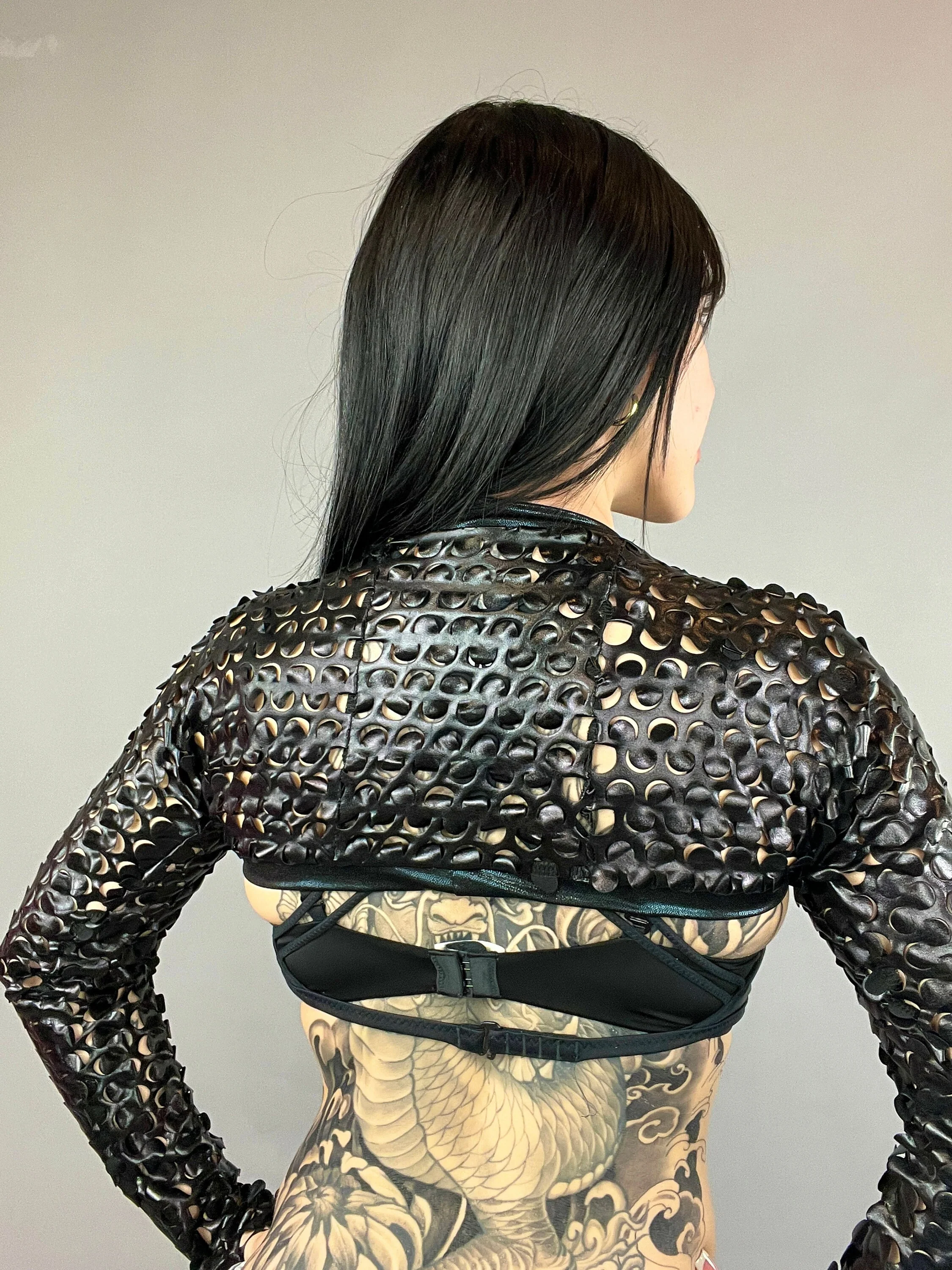 Trending Now, Futuristic Shrug, Exotic Dancewear, Edm Fashion, Futuristic Fashion, Handmade Shrug, Festival Outfit - Image 7