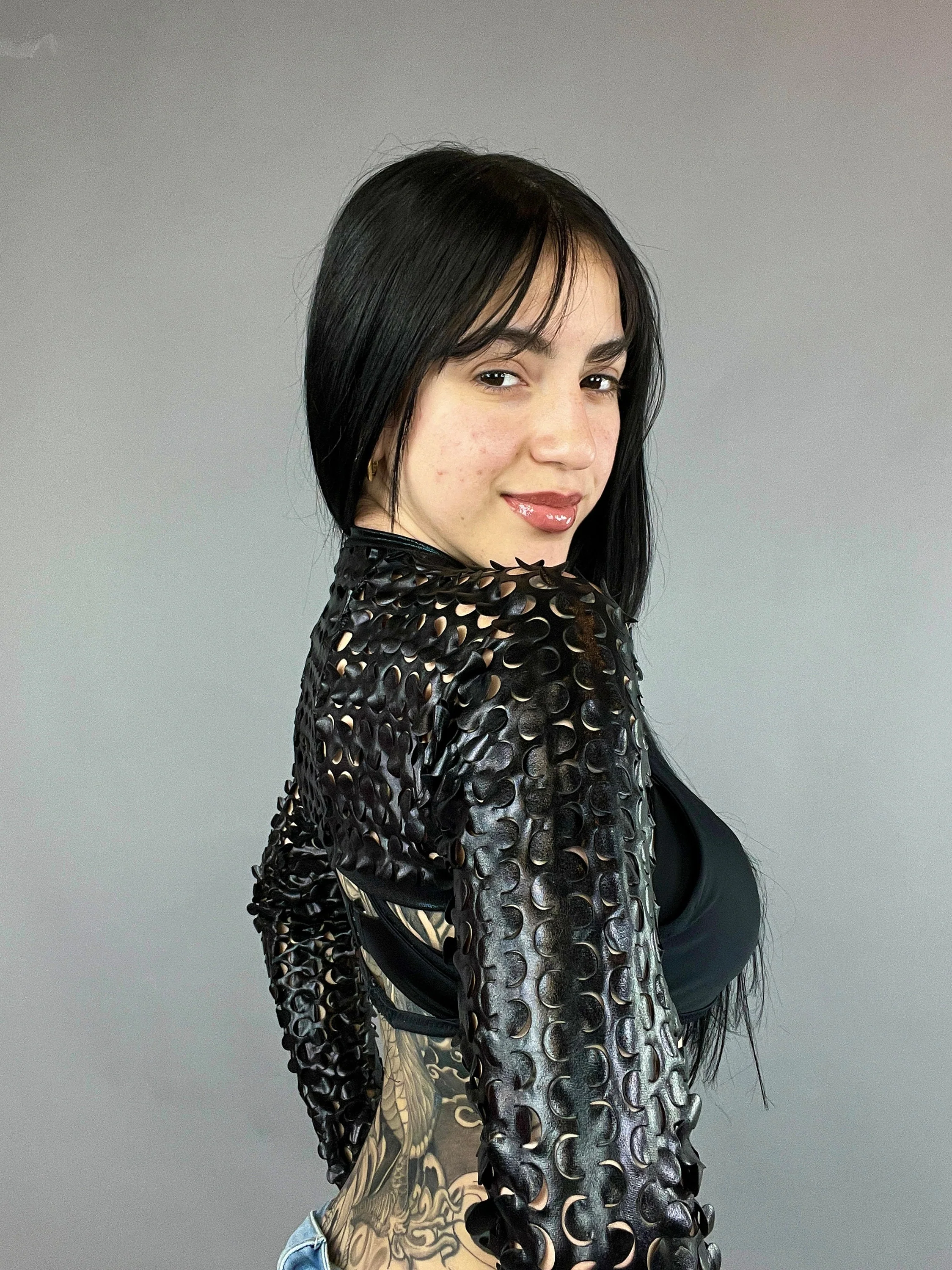 Trending Now, Futuristic Shrug, Exotic Dancewear, Edm Fashion, Futuristic Fashion, Handmade Shrug, Festival Outfit - Image 8