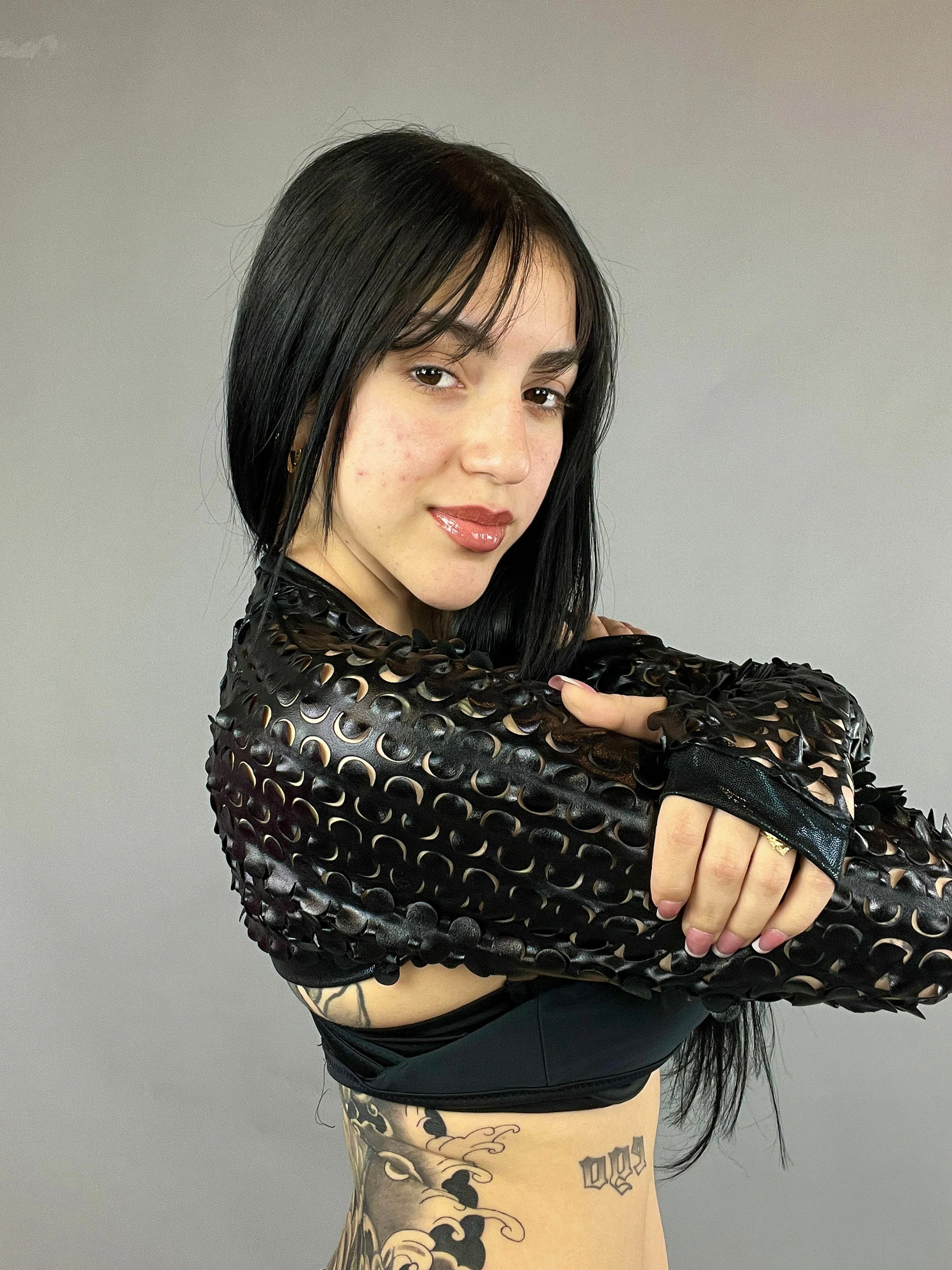 Trending Now, Futuristic Shrug, Exotic Dancewear, Edm Fashion, Futuristic Fashion, Handmade Shrug, Festival Outfit - Image 9