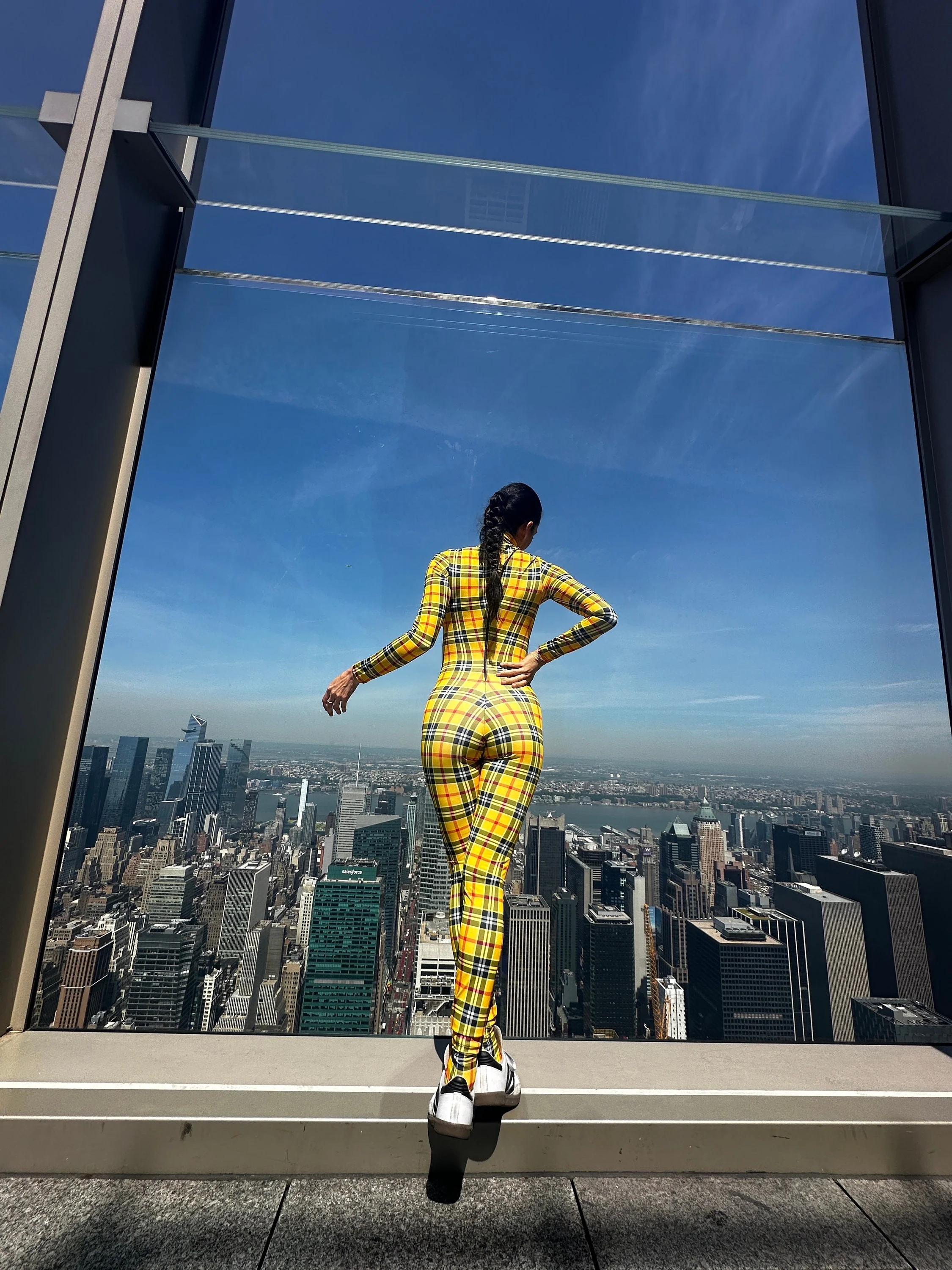 Yellow Plaid Kitty Costume, Glow in the Dark Catsuit, Festival Rave Outfit, Spandex Bodysuit, Futuristic Fashion, Cosplay, Custom Made - Image 9