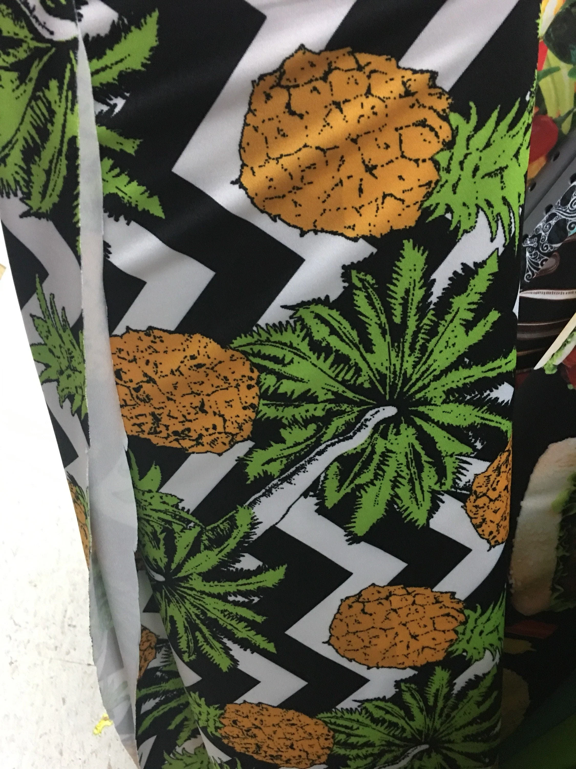 Yellow Pineapple Jumpsuit, Tropical Print Catsuit, Summer Festival Outfit, Halter Neck Bodysuit, Exotic Dancewear, Fruit Pattern Unitard - Image 7
