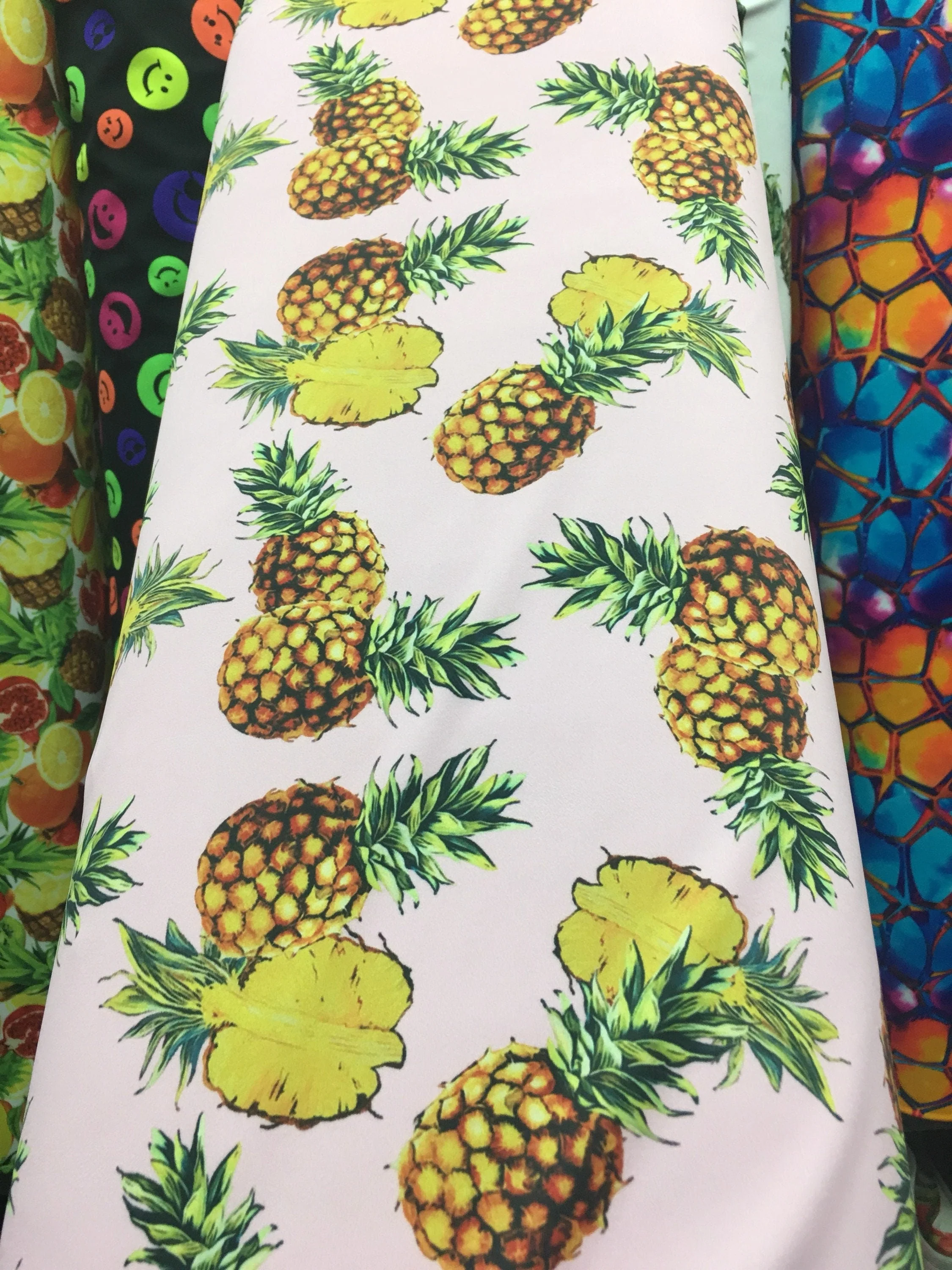 Yellow Pineapple Jumpsuit, Tropical Print Catsuit, Summer Festival Outfit, Halter Neck Bodysuit, Exotic Dancewear, Fruit Pattern Unitard - Image 9