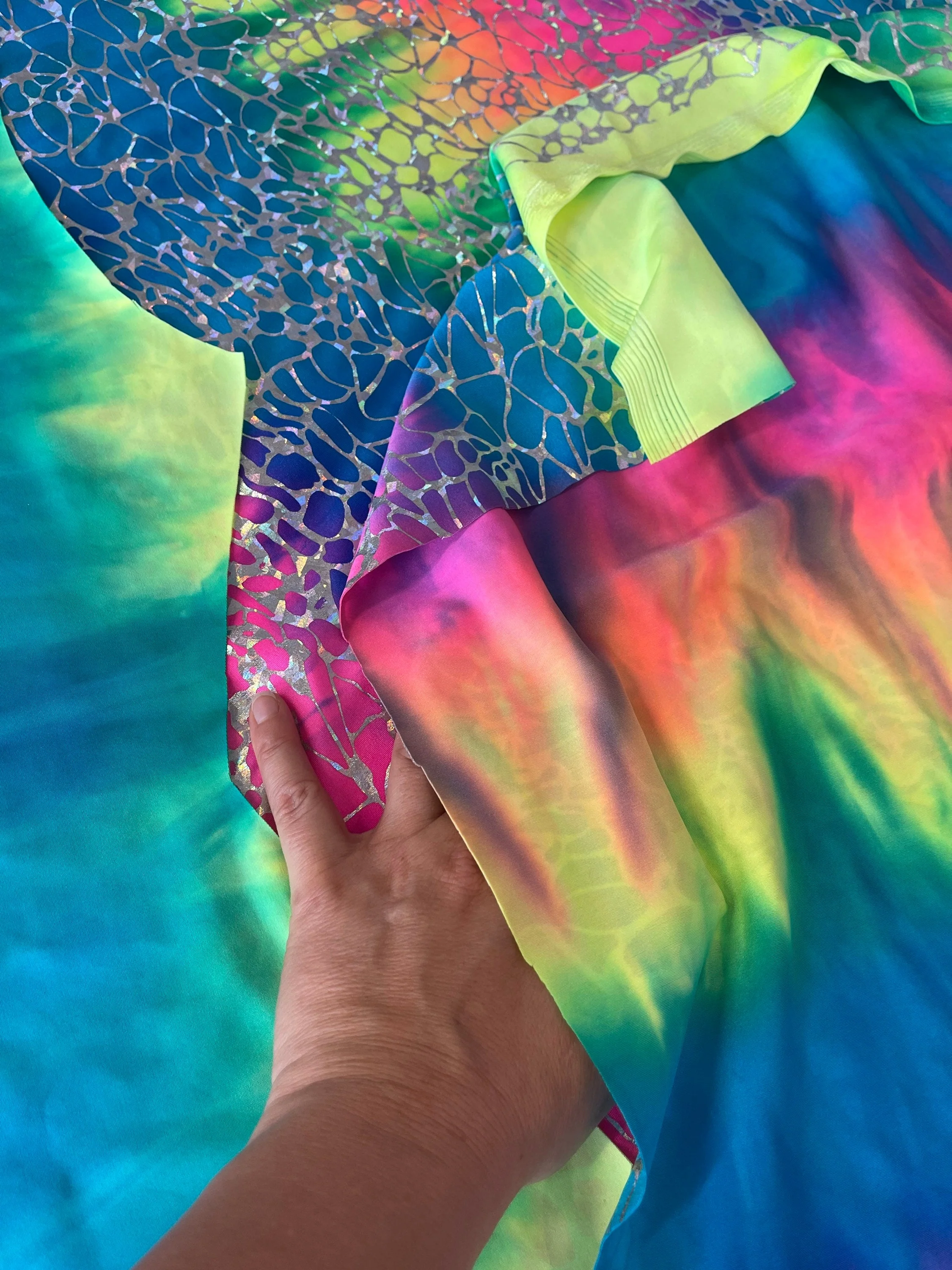 Glow-In-The-Dark Rainbow Leotard, Flare Skirt, Wide Straps - Image 8