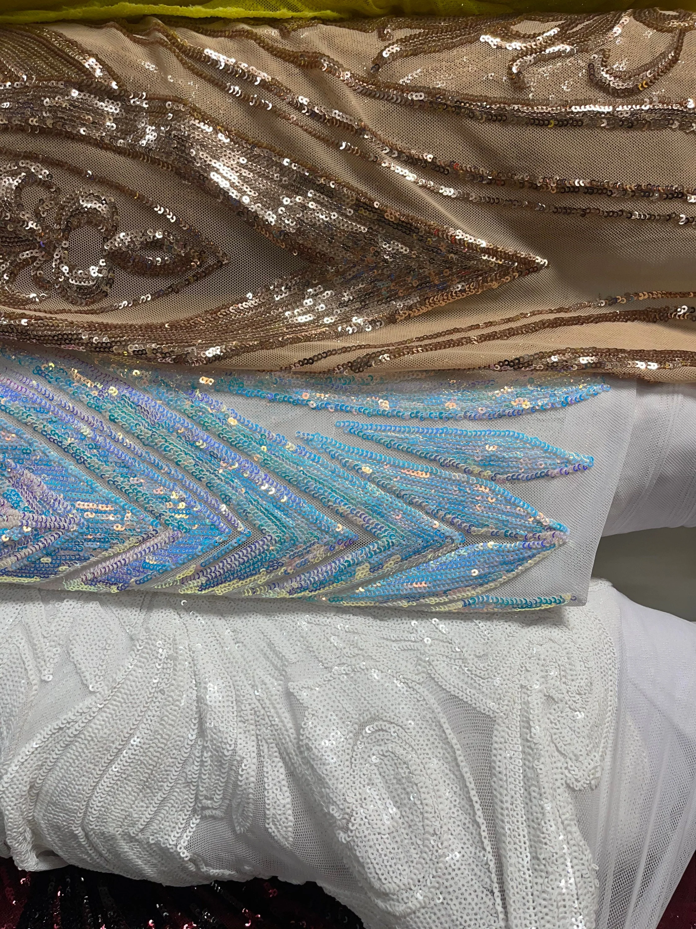 Iridescent Sequins Skin Tone Leotard, Halterneck, Includes Hand Accessories - Image 9