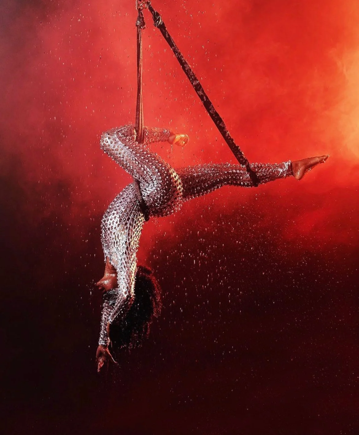 Metallic Spiky Catsuit, Futuristic Robot Spandex Jumpsuit, Full-Body Stretch Bodysuit with 3D Hole Texture, Shiny Performance Wear - Image 2