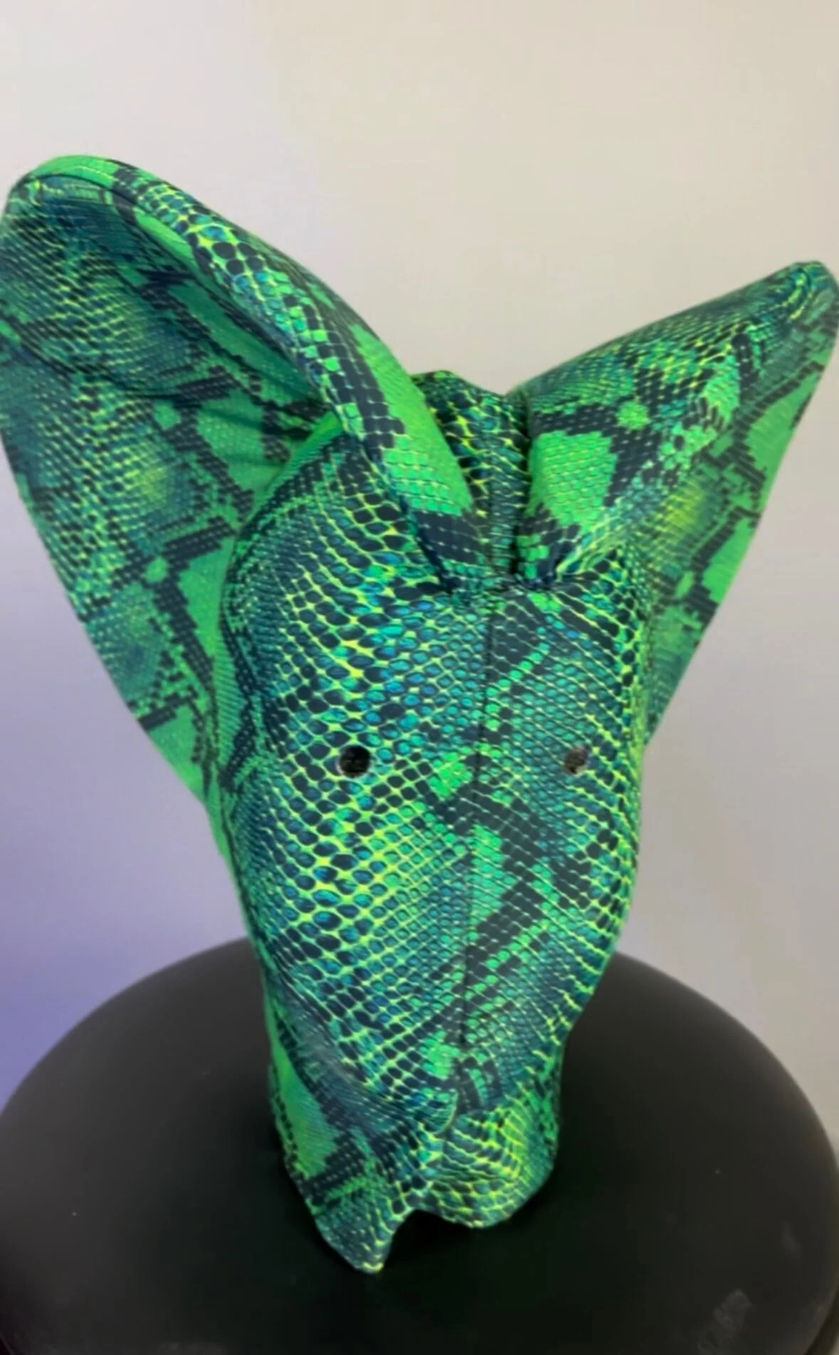 Snake Mask Headpiece, Cobra Costume Hood, Reptile Face Cover, UV Glow Spandex Accessory, Festival Fashion, Rave Outfit, Foam Ears - Image 5